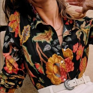 Sézane Pierro Shirt in Retro Flowers